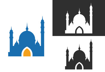Mosque silhouette vector illustration
