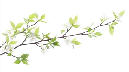 Obraz premium A beech branch with green leaves arranged top-down, prominently displayed in the foreground | Transparent PNG of a tree branch