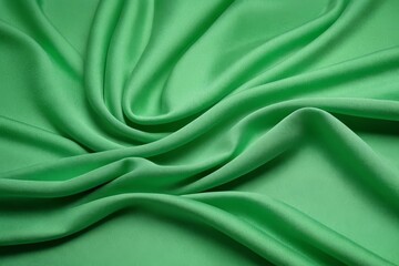 Fototapeta premium a close up of a green fabric with a very large amount of folds
