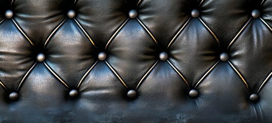 Fototapeta premium A fashionable black leather texture against a blurred background