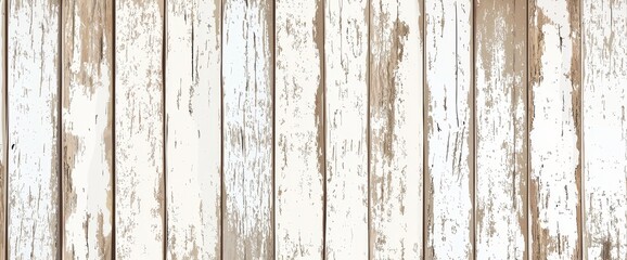 Wood board with a white old-style abstract background, featuring objects for furniture. The wooden panels are then used horizontally