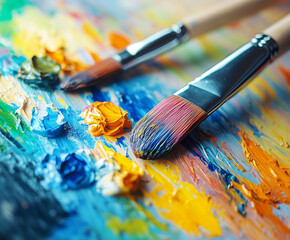 Obraz premium brushes and paints