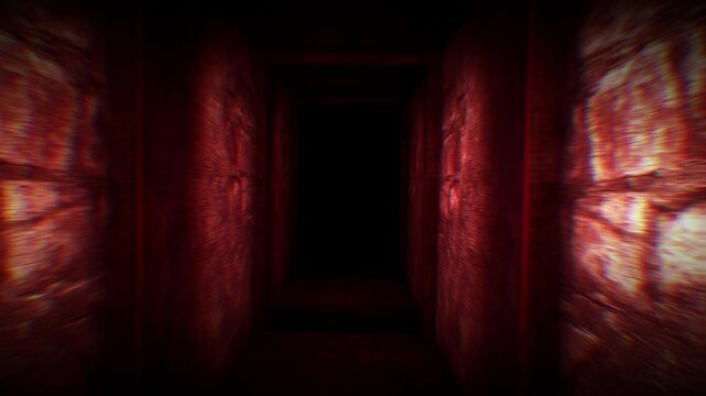 Travelling along an endless dark hall of doorways.