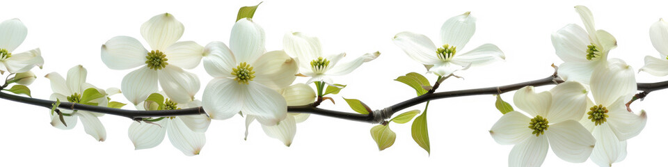 Fototapeta premium Dogwood blossoms presenting delicate white flowers in spring
