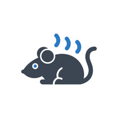Mouse with Blue Waves Icon