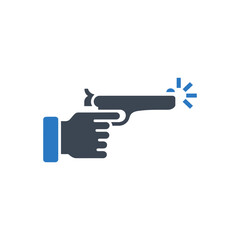Hand Holding Gun Icon