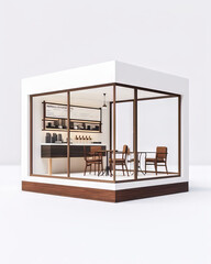 A contemporary duplex with clean lines, large windows, and separate entrances for each unit