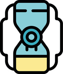 Hourglass icon representing the passage of time, featuring a sleek design