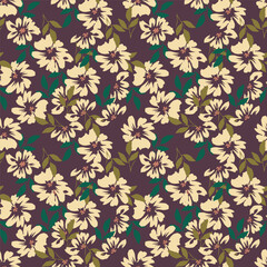 Wallpaper in the style of Baroque. Seamless vector background. Set of colored floral ornament. Graphic pattern for fabric, wallpaper, packaging
