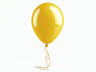 yellow balloon isolated on white