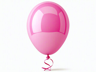 pink balloon isolated on white