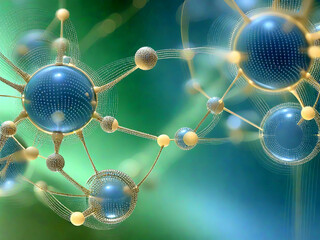 chemistry illustration of particules