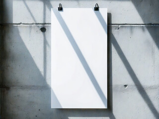 concrete wall with white frame