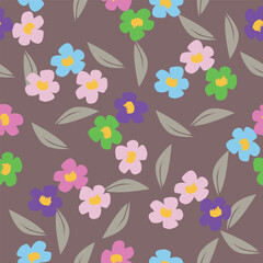 Wallpaper in the style of Baroque. Seamless vector background. Set of colored floral ornament. Graphic pattern for fabric, wallpaper, packaging