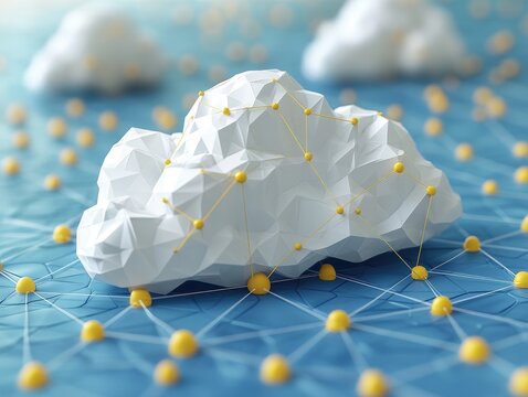 Exploring the Interconnectedness of a Network: A 3D Model Illustrating Nodes and Connections