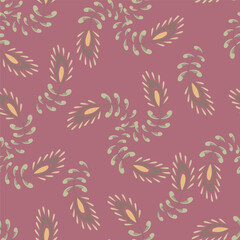 Wallpaper in the style of Baroque. Seamless vector background. Set of colored floral ornament. Graphic pattern for fabric, wallpaper, packaging