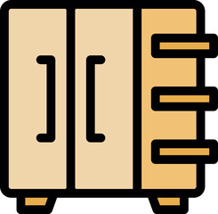 Refrigerator with double doors and external temperature control, ideal for modern kitchens