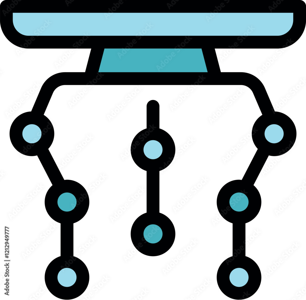 Poster decentralized network showcasing interconnected nodes branching out from a central hub, symbolizing 