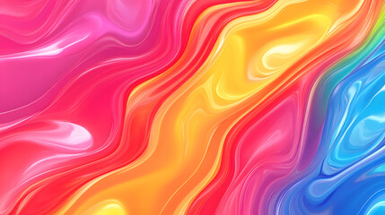 Fototapeta premium Colorful abstract liquid glass background. wallpaper neon. Fluid painting abstract texture. Intensive colorful mix of acrylic neon colors