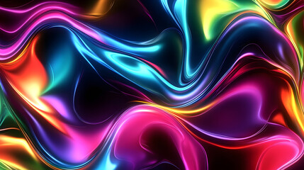 Obraz premium Colorful abstract liquid glass background. wallpaper neon. Fluid painting abstract texture. Intensive colorful mix of acrylic neon colors
