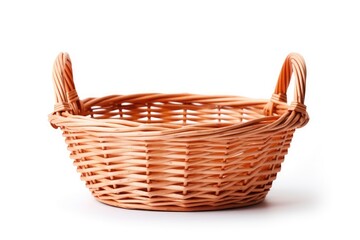 Obraz premium Isolated white wicker basket Easter