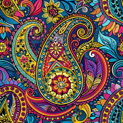 seamless pattern with paisley