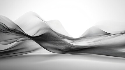 Fototapeta premium Abstract grayscale flowing wave design art