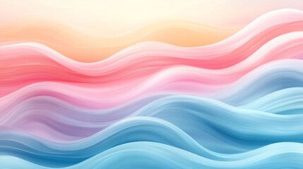 Fototapeta premium Abstract Pastel Wave Pattern Background Design