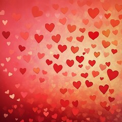 Romantic Pink and Red Heart Background Vector Illustration