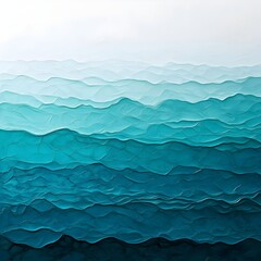 Obraz premium Abstract mountain range in shades of teal and blue with a serene effect