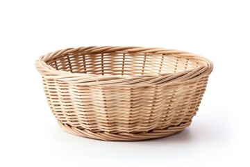 isolated wicker basket