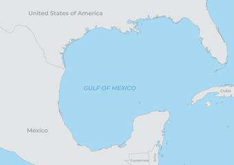 Fototapeta premium Gulf of Mexico map