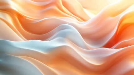 Obraz premium Abstract Pastel Waves Flowing Softly
