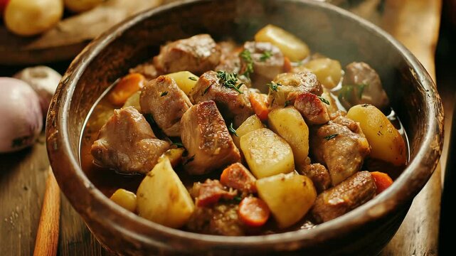 Romanian traditional food. High quality 4k footage