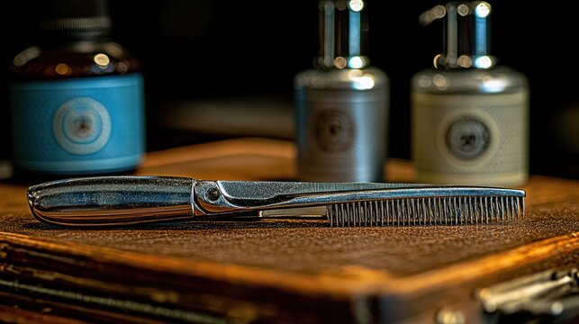 Folding comb barbershop styling products