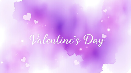 Obraz premium Valentine's Day text, soft pink and purple background, glowing hearts, dreamy atmosphere, sparkles, romantic lighting, blurred edges, ethereal glow, pastel colors, delicate typography, love-themed, ge