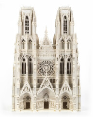 Fototapeta premium A cozy suburban duplex with a clean brick facade, white-framed windows, and a shared front yard