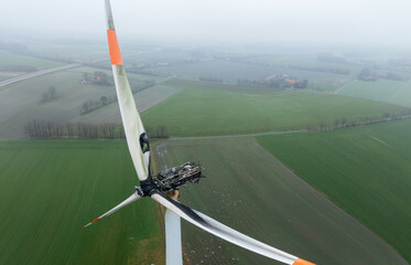 burned wind turbine