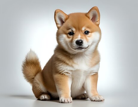 Adorable Shiba Inu Puppy: A Gentle and Sweet Portrait