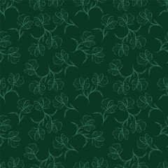 Seamless pattern with flowers and plants