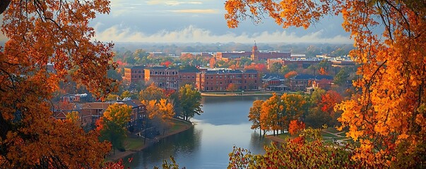 Scenic View Tuscaloosa, Alabama Showcasing the Vibrant City and Beautiful Landscapes in Autumn