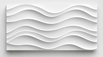 Obraz premium White wave wall panel design, modern interior, minimalist background