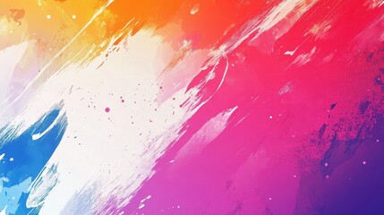 Abstract Colorful Brush Strokes Paint Background