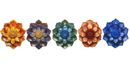 Chakra Symbols on transparent background