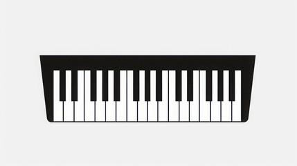 Fototapeta premium A few piano keys simple logo, simple lineart style.