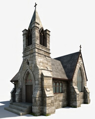 Fototapeta premium A cozy suburban duplex with a clean brick facade, white-framed windows, and a shared front yard