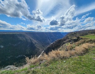 Caucasus mountains and canyon in Georgia