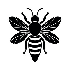bee silhouette vector illustration
