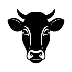 portrait of a cow vector illustration