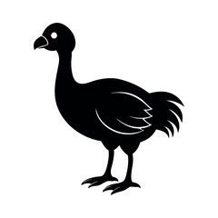 black and white rooster vector illustration